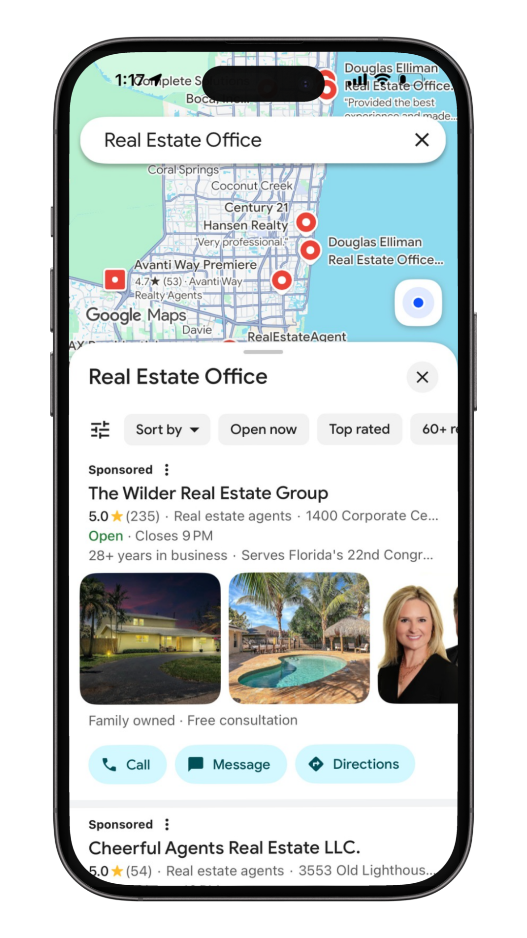Google Maps real estate search